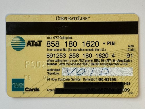 American Express Corporate Credit Card▪️Expired in 1999▪️Collectible Only - Picture 2 of 2