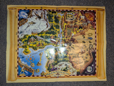 Might and Magic II Map of the World of Cron, Paper Map Poster Great Condition!
