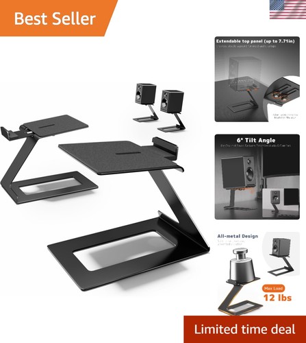 Desk Speaker Stands for Most Bookshelf Speakers, Depth Up to 7.71in, 1 Pair