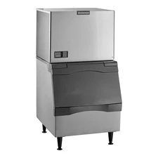 Scotsman 30" Water Cooled Medium Cube Ice Machine w/ Storage Bin - 420 lb.