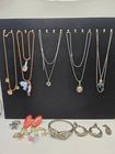 Animal Theme Costume Jewelry Lot Owl Dolphin Seahorse Cat Paw Print Vintage
