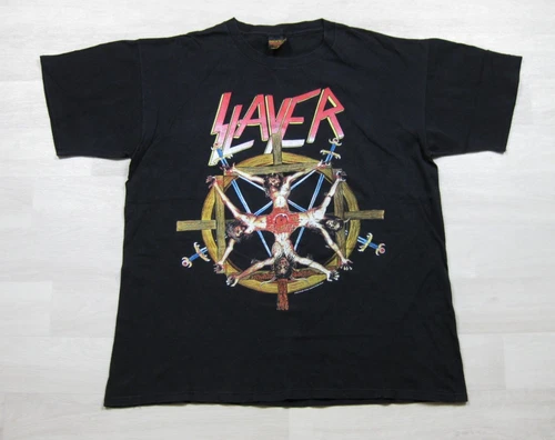 90s SLAYER Circle of Beliefs Concert Tour T Shirt X 1990s vintage concert t-shirt, vintage, size XL, single stitch, B+ condition