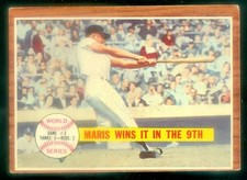 1962 TOPPS #234 MARIS WIN IT VG