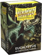 Matte Dual Eucalyptus 100 Ct Dragon Shield Sleeves Standard Size New - Pokemon