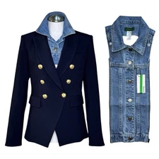 NWT Brunne Denim DICKEY Insert Compatible with VERONICA BEARD Blazers 00–14