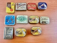 Assortment of 11 Vintage Phonograph/Gramophone Needles Tins