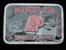 RC13124 NOS VINTAGE 1996  AG PARTS, LTD.  TRACTOR COMMEMORATIVE BELT BUCKLE