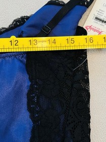 NWT Fantasy Lingerie Corset Top Sz L Purple/Black Lace Sexy Comfort Elastic New