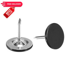 uxcell 50Pcs Upholstery Tacks, 11mm x 13mm/0.43-inch x 0.51-inch D H , Black