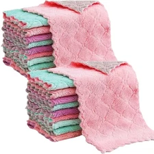 Reusable Microfiber Kitchen Cleaning Cloths – Super Absorbent, Quick-Dryin