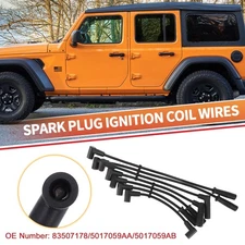 7 Pcs Spark Plug Wire Ignition Coil Cable 83507178 for Jeep Cherokee XJ 91-99