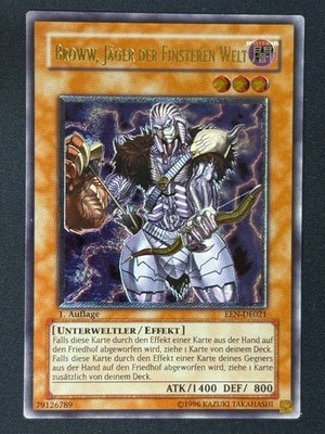 Broww, Jäger Der Finsteren Welt EEN-DE021 1st ED Ultimate Rare DE NM Yugioh