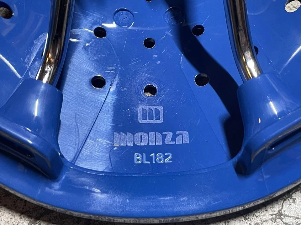 MONZA Lightning Seat Old School BMX Saddle Blue Elina Replica w/ Box Used JAPAN - Image 4 of 4