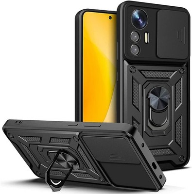 ARMOR CASE FÜR XIAOMI 12 LITE SCHWARZ KAMERASCHUTZ MIT RING