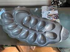 The Oyster Bed "Le Grande Oyster Platter" Aluminum Serving-Cooking Tray Booklet