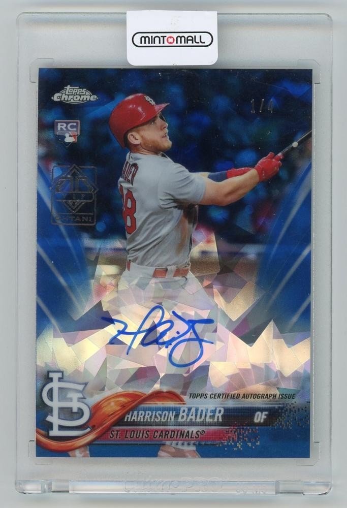 2021 Topps Transcendent VIP Harrison Bader 2018 Chrome Sapphire /4