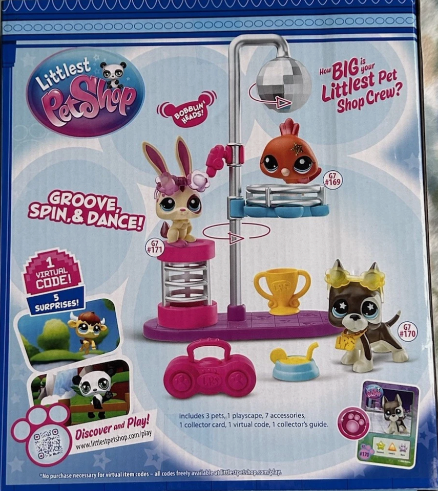 Littlest Pet Shop Disco Nights Play Pack – Set Gioco Con 3 Animali Festivi Bobblin’, 7 Accessori Funky, Palla Discoteca E Carta Collezionista Con Codice Virtuale - 3