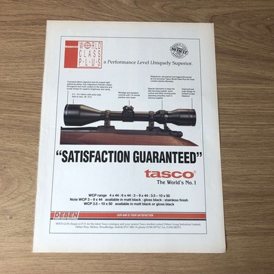 GUNS119 MAGAZINWERBUNG 12X9 TASCO - ZUFRIEDENHEITSGARANTIE