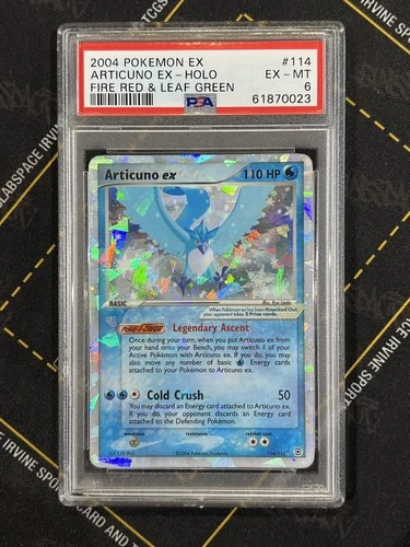 2004 POKEMON EX #114 ARTICUNO EX-HOLO FIRE RED & LEAF GREEN PSA 6