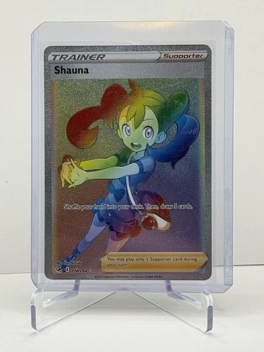 Pokemon TCG Shauna Card 278/264 Fusion Strike Rare Rainbow