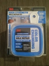 3M High Strength Hole Repair Kit, Color Changing Spackling Compound, 8 oz , Blue