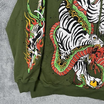 Watson Hoodie Mens S Premium Ed Hardy Rhinestone Grunge