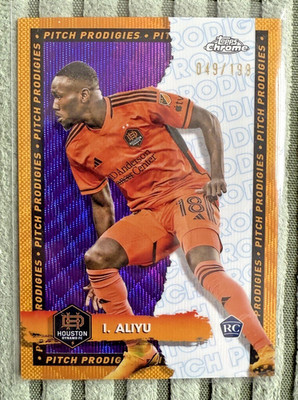 Ibrahim Aliyu Pitch Prodigies /199 Purple Wave Houston 2024 Topps Chrome MLS