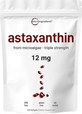 1-3 PACK Astaxanthin 120 Softgels 12mg - Supp...