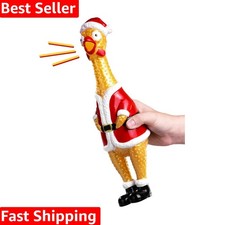 Interactive Squeaky Chicken Toy - Hilarious Squeeze Me Fun for Parties 2-Pack 
