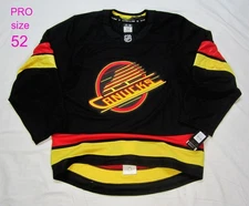 NO TARIFFS sz 52 Black Skate Vancouver Canucks Fanatics Authentic PRO Jersey FAP