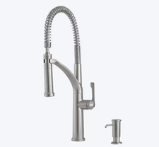 Giagni PD230-SS Marzano Pulldown Kitchen Faucet  Dispenser, STAINLESS STEEL-PVD