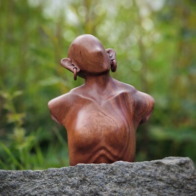 Budawi  Holz Skulptur '' Frauen Büste '' 25 cm Holzfigur Kunsthandwerk aus Bali