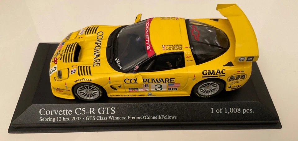 Chevrolet Corvette C5 R n.3 12 h Sebring 2003 1/43 Minichamps - Immagine 4 di 4
