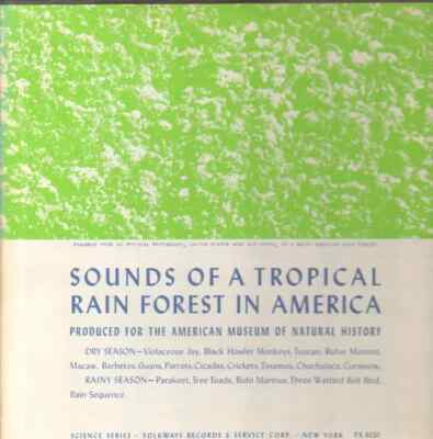 Field Recordings Sounds Of A Tropical Rain Forest In America +INSERT Vinyl LP