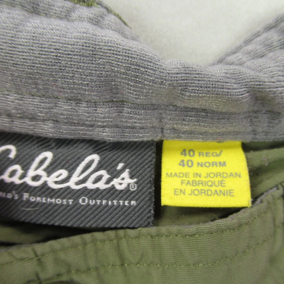 Shorts Cabelas Masculino 40 Bolsos Botão Leve Ao Ar Livre Carga Verde Caminhada - Imagem 3 de 4