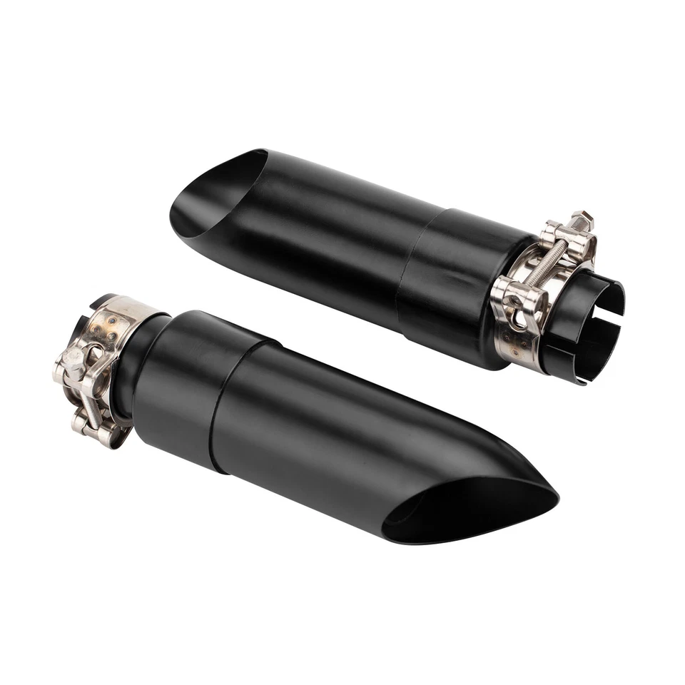 2X Slip On Exhaust Tail Pipes Mufflers For Harley Davidson Iron 883 2014-2020 - Image 3 of 4