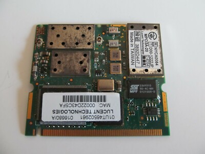 Lucent MPC13a-20 802.11b 11 MBPS Wireless Mini PCI Card For Dell Laptop