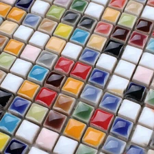 10 PCS Multi-colored Ceramic Mosaic Wall Tiles Glazed Porcelain Floor Tile