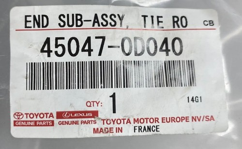 ORIGINAL TOYOTA TRACK ROD HEAD AXIAL JOINT 45047-0D040 FRONT LEFT FOR YARIS - Picture 6 of 6
