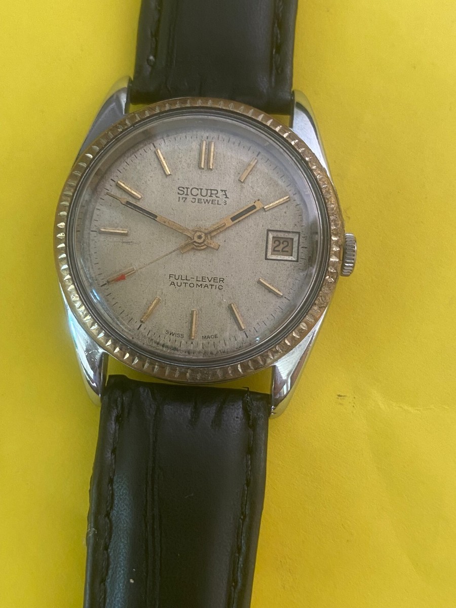 sicuraアンティーク腕時計 Vintage Sicura Full Lever Automatic Swiss Men's Watch | eBay