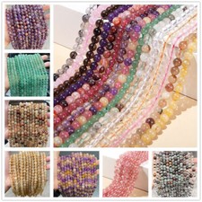 4/6/8/10/12mm Quartz Crystal Healing Gemstones Round Loose Beads Reiki Energy