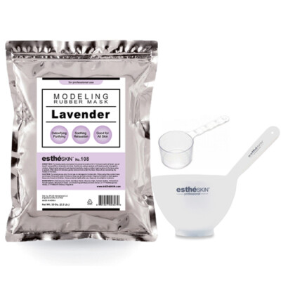 estheSKIN No.108 Lavender Modeling Mask Powder with 3pcs Mixing Bowl Set