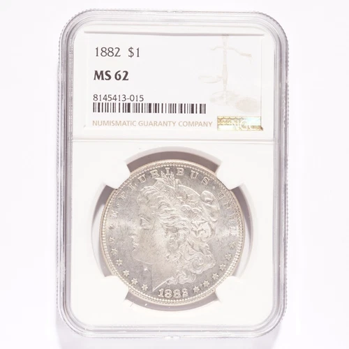 1882 Morgan Silver Dollar NGC MS62