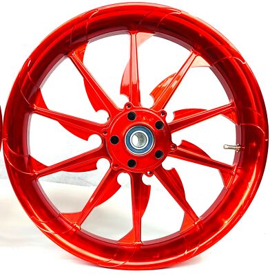 STOCK SIZE SOLID CANDY RED TORNADO WHEELS 12-20 KAWASAKI NINJA ZX