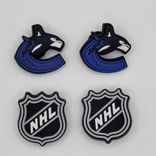 NHL Vancouver Canucks Hockey Team For Crocs Shoe Charms Jibbitz - 4 Pieces