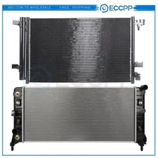 Aluminum Radiator & AC Condenser Cooling Kit For 2014-2016 Chevrolet Impala