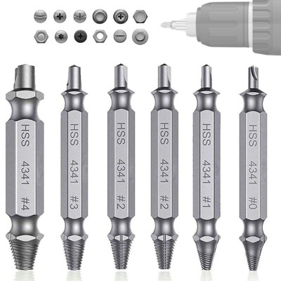 6X Schraubenausdreher Set Schraubenentferner beschädigte Schrauben Ausdreher