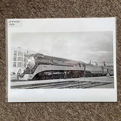Vintage Southern Pacific Railroad Steam Engine #4430 8.5X11 Photo 1952