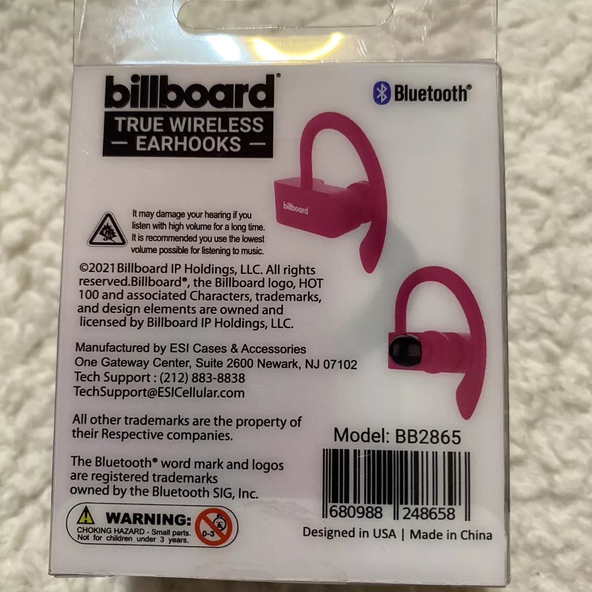 Billboard True Wireless Bluetooth Earbuds With Built In Mic