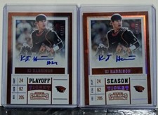 (2) 2017 KJ Harrison Auto CT-KH Contenders Season Ticket Foil  07/15 10/24